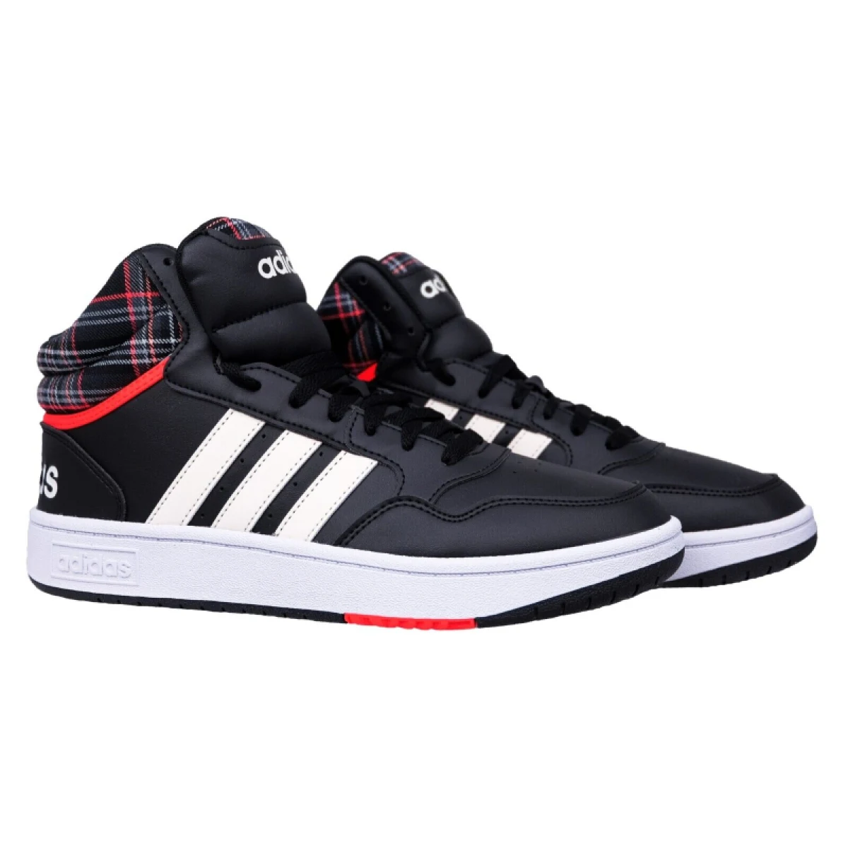 Pánska rekreačná obuv ADIDAS Hoops 3.0 Mid core black cloud white grey two · záber 4