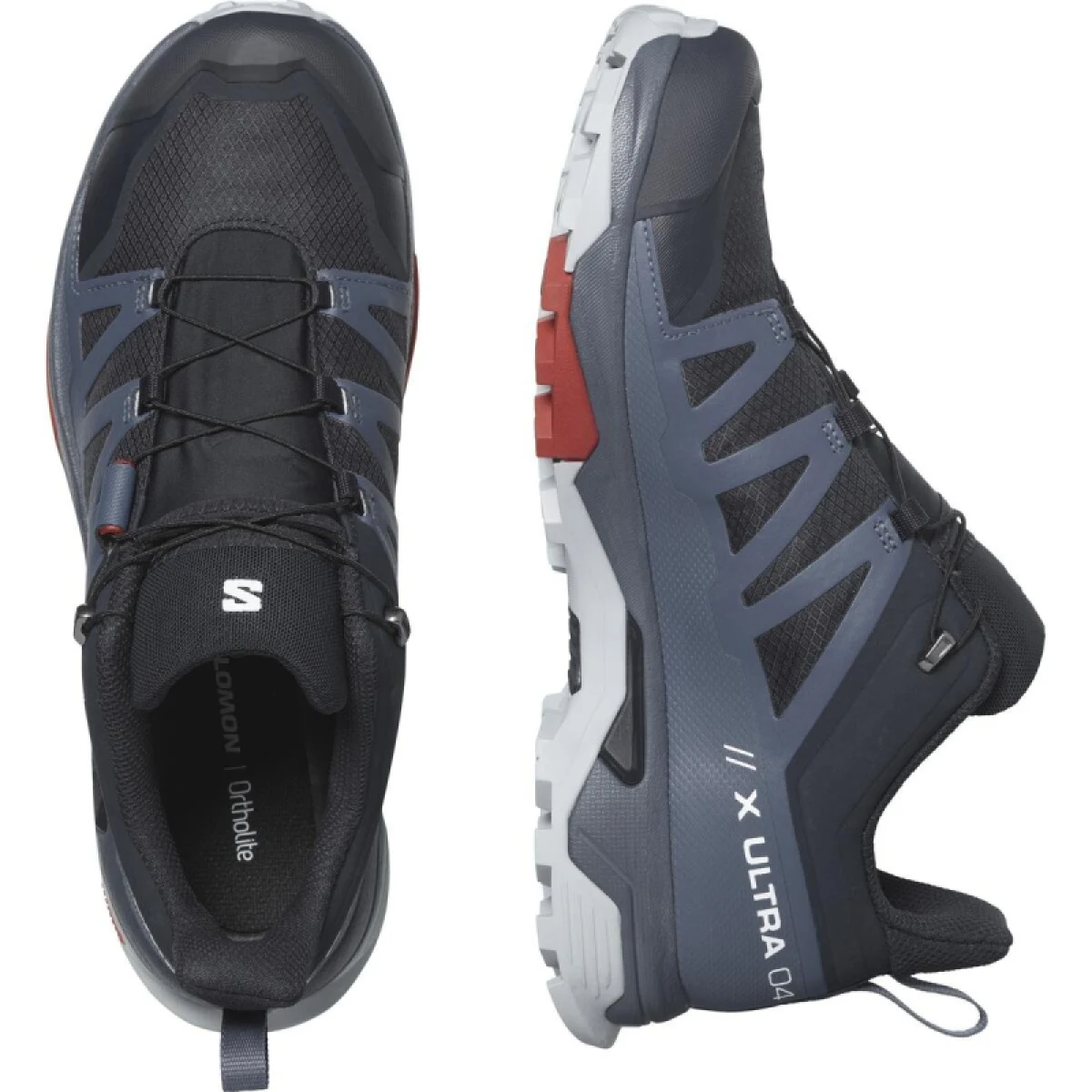 Pánska nízka turistická obuv SALOMON X Ultra 4 GTX carbon bering sea pearl blue · záber 4