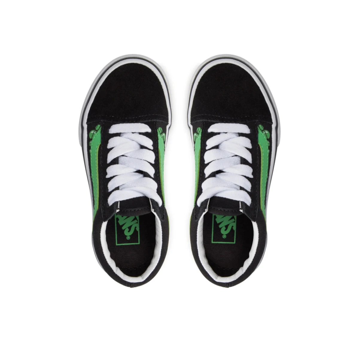 Chlapčenská vychádzková obuv VANS UY Old Skool (Suede Canvas) glow slime black green · záber 4