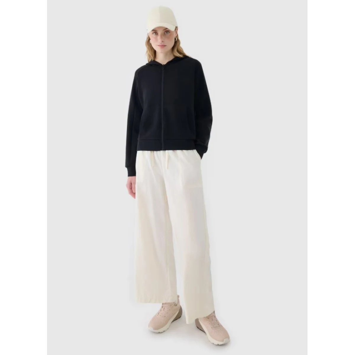 Dámska mikina so zipsom 4F SWEATSHIRT F1577-20S-DEEP BLACK · záber 4