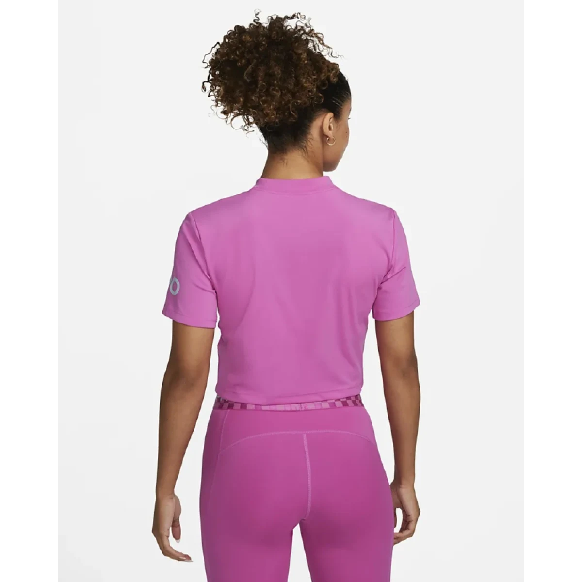 Dámske tréningové tričko s krátkym rukávom NIKE PRO W NP DF GRX SS CROP TOP-Pink · záber 3