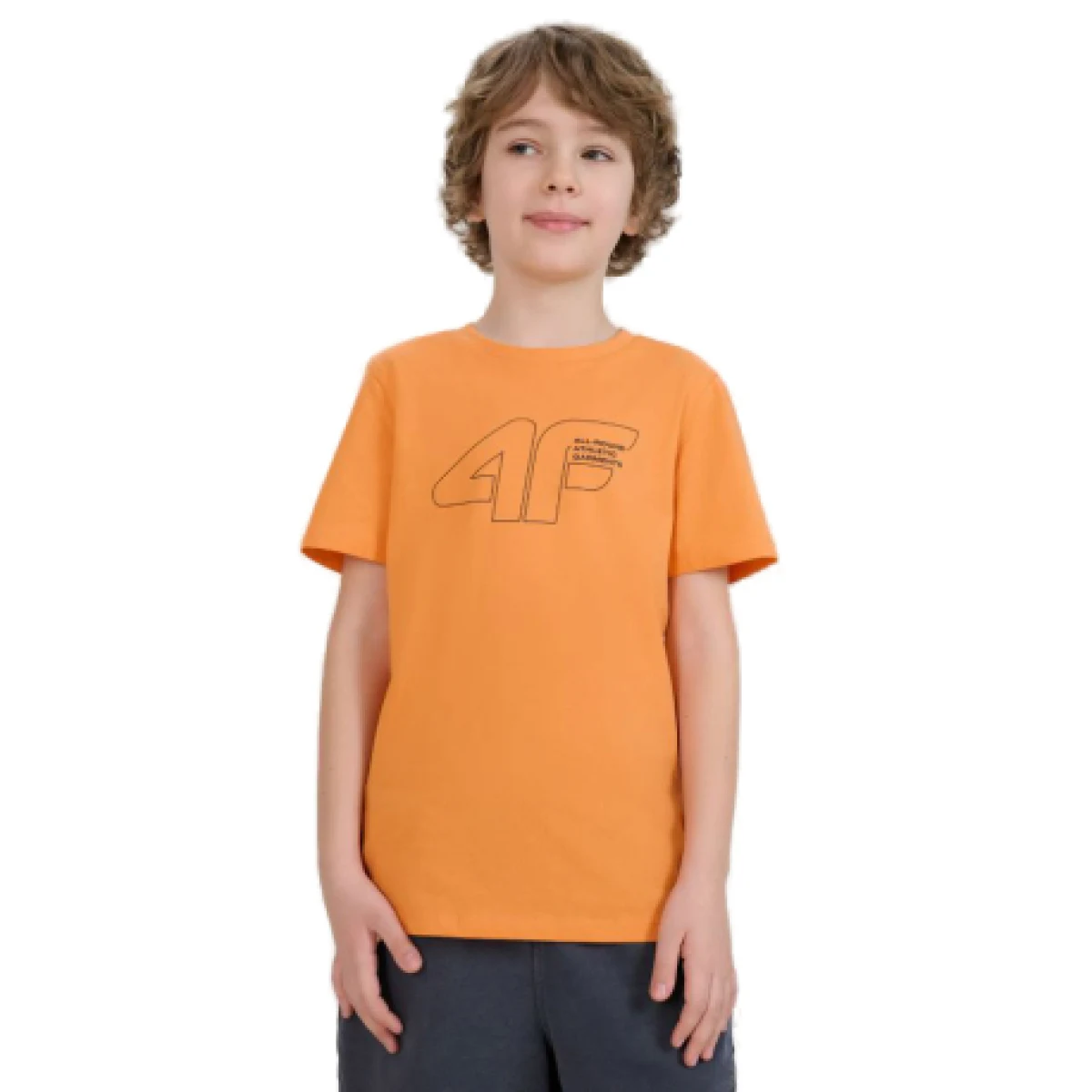Chlapčenské tričko s krátkym rukávom 4F JUNIOR TSHIRT M2185-70S-ORANGE · záber 1