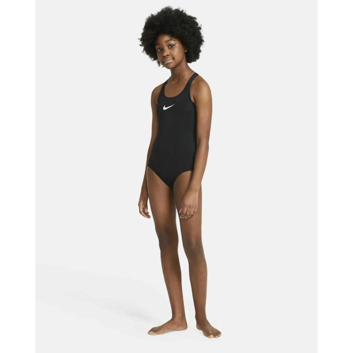Dievčenské plavecké jednodielne plavky NIKE SWIM RACERBACK ONE PIECE BLACK-BLACK · záber 4
