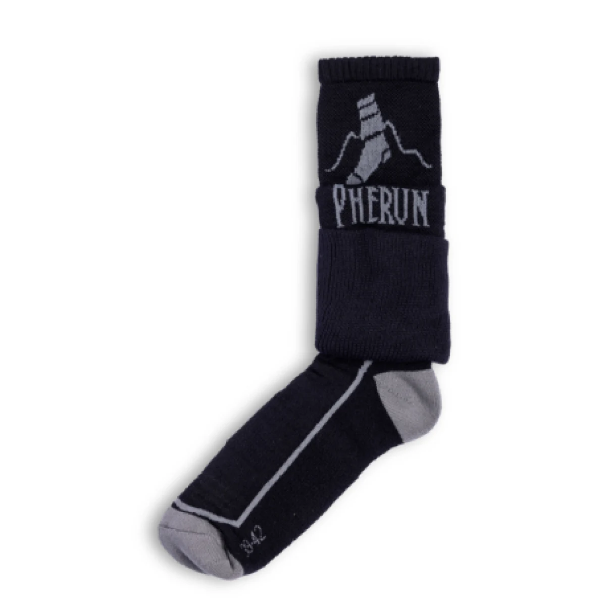 Turistické ponožky PHERUN Merino Pherun Black · záber 1