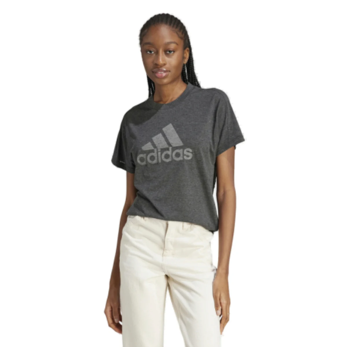 Dámske tričko s krátkym rukávom ADIDAS W WINRS 3.0 TEE-IM2423-black melange grey three, · záber 1