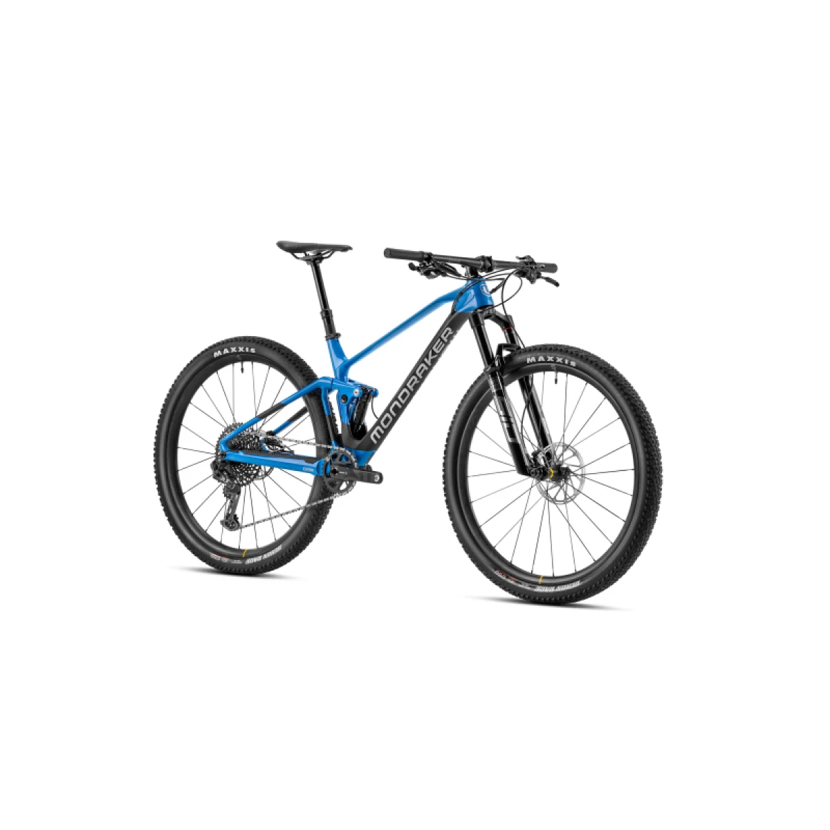Horský bicykel MONDRAKER F-Podium Carbon DC R, marlin blue carbon racing silver · záber 2