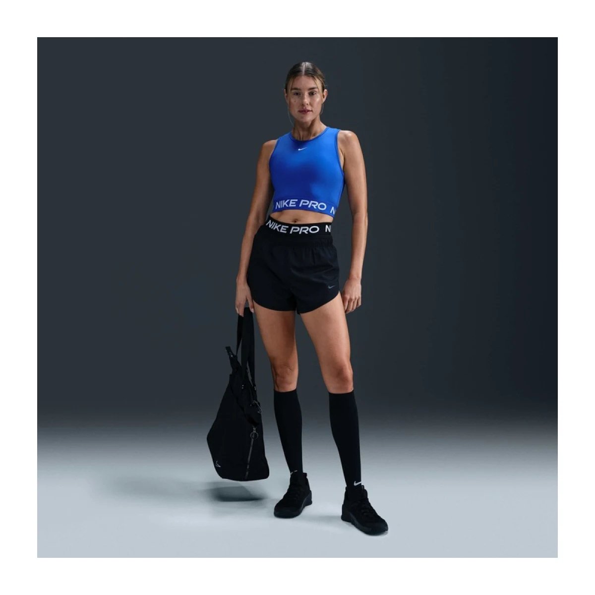Dámske tréningové tielko NIKE PRO DF 365 CROP TANK-407-Blue · záber 5