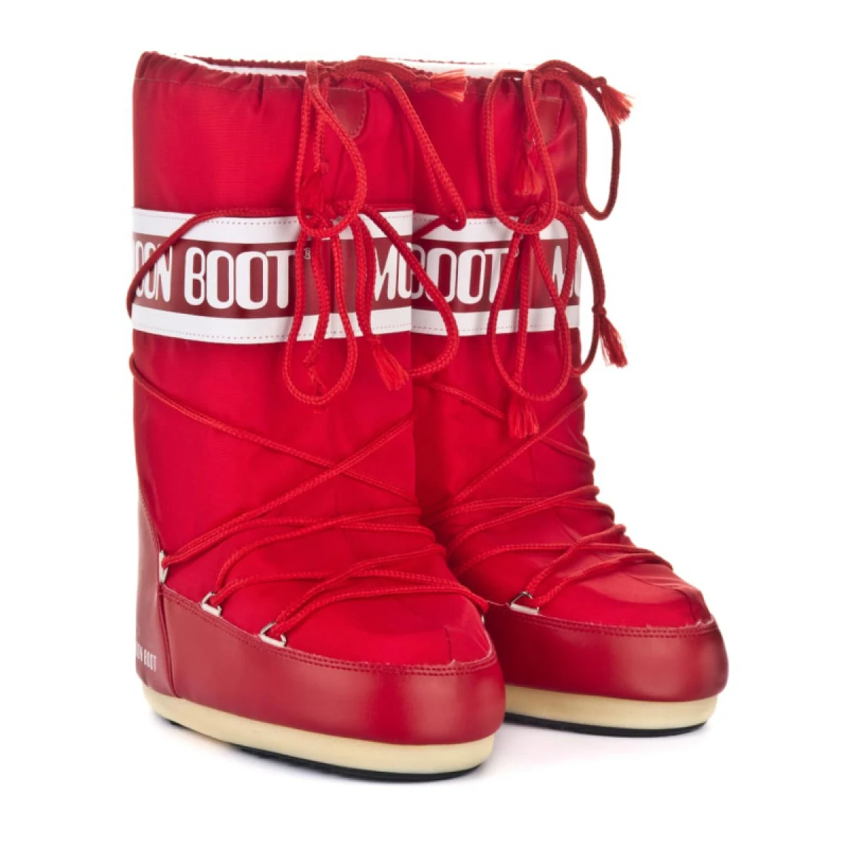 Dámske vysoké zimné topánky MOON BOOT ICON NYLON, 003 red · záber 3