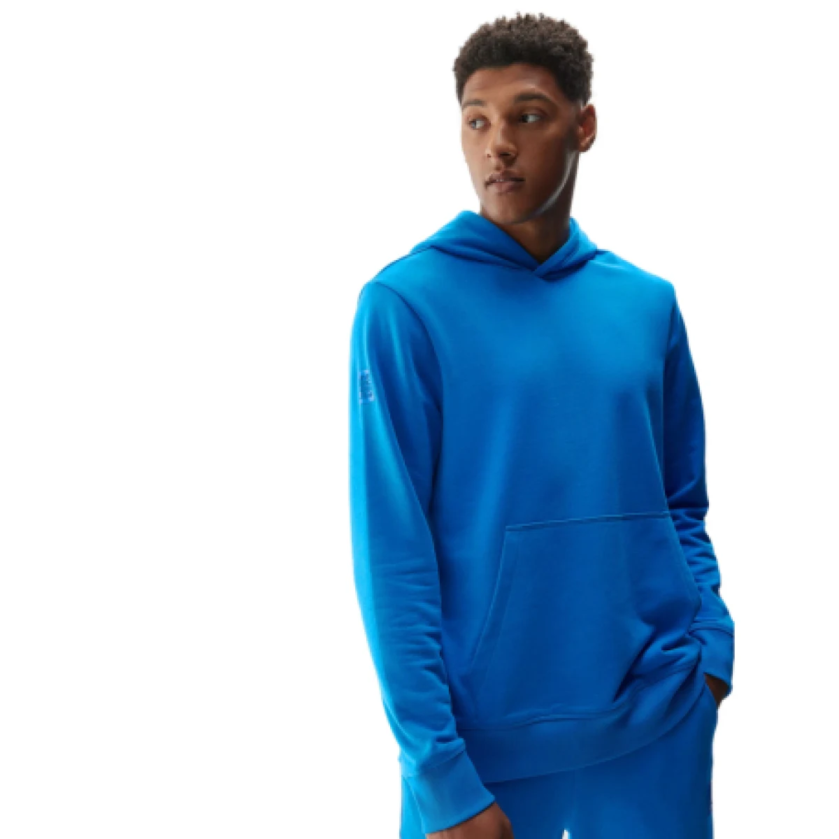 Pánska mikina s kapucňou 4F SWEATSHIRT-AW23TSWSM688-33S-BLUE · záber 1