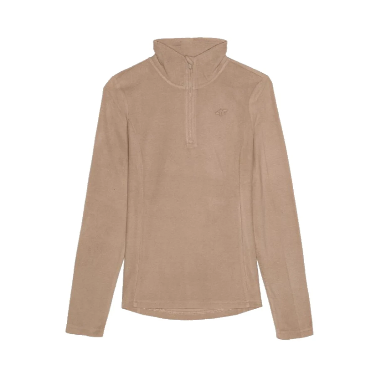 Dámska lyžiarska flisová mikina 4F FLEECE UNDERWEAR-WAW24UFLEF048-82S-LIGHT BROWN · záber 5