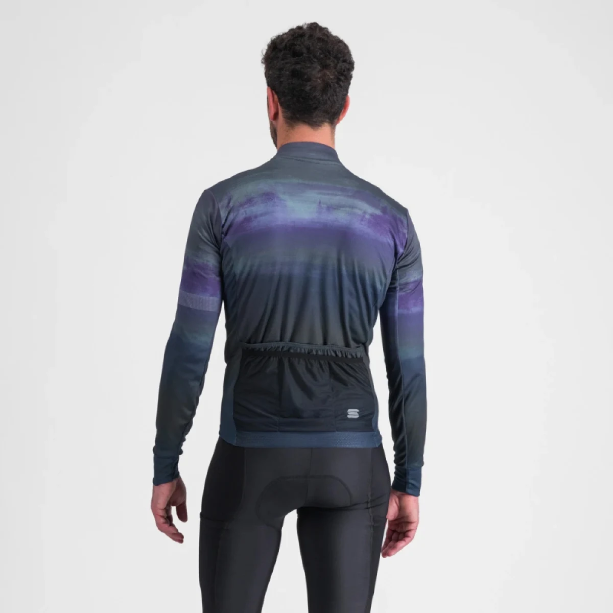 Pánsky cyklistický dres s dlhým rukávom SPORTFUL Flow supergiara thermal jersey, galaxy blue black · záber 3