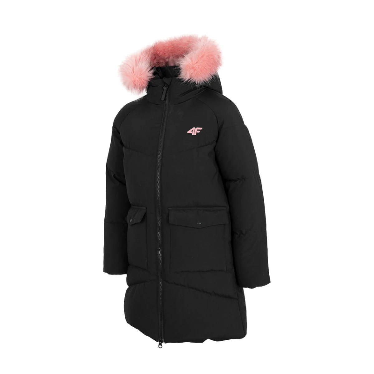 Dievčenská bunda 4F JUNIOR GIRLS JACKET JKUDP004-20S-DEEP BLACK · záber 3