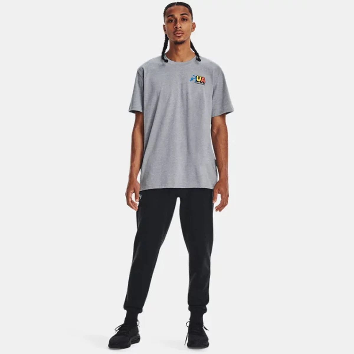 Pánske zateplené tepláky UNDER ARMOUR UA Rival Fleece Joggers-BLK · záber 4