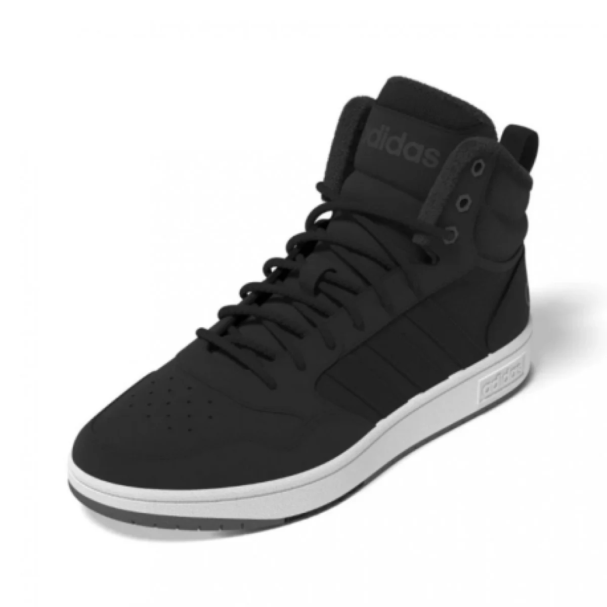 Pánske členkové zimné topánky ADIDAS Hoops 3.0 Mid WTR core black core black footwear white · záber 1