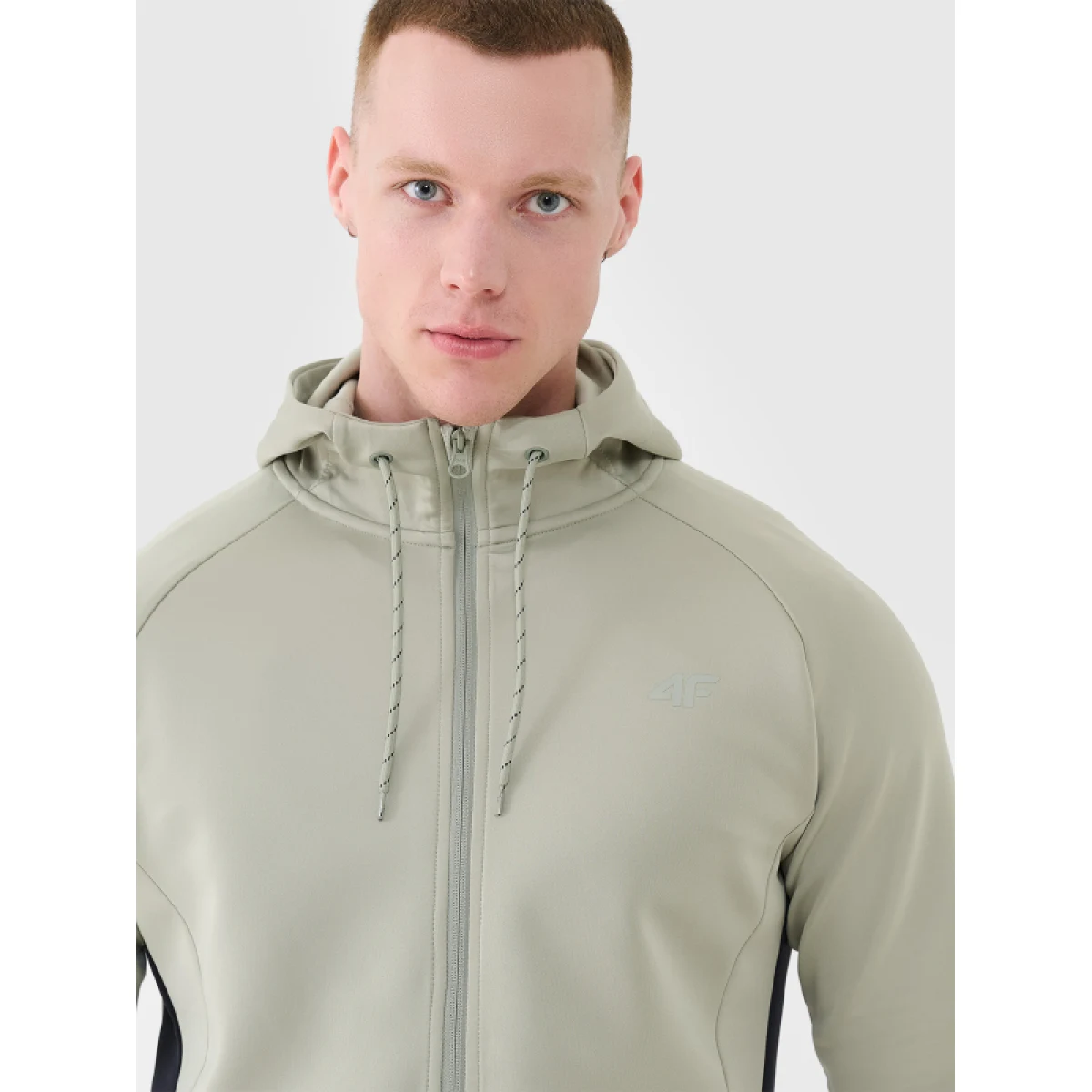 Pánska tréningová mikina so zipsom 4F SWEATSHIRT FNK-WSS25TFSWM513-44S-OLIVE · záber 2