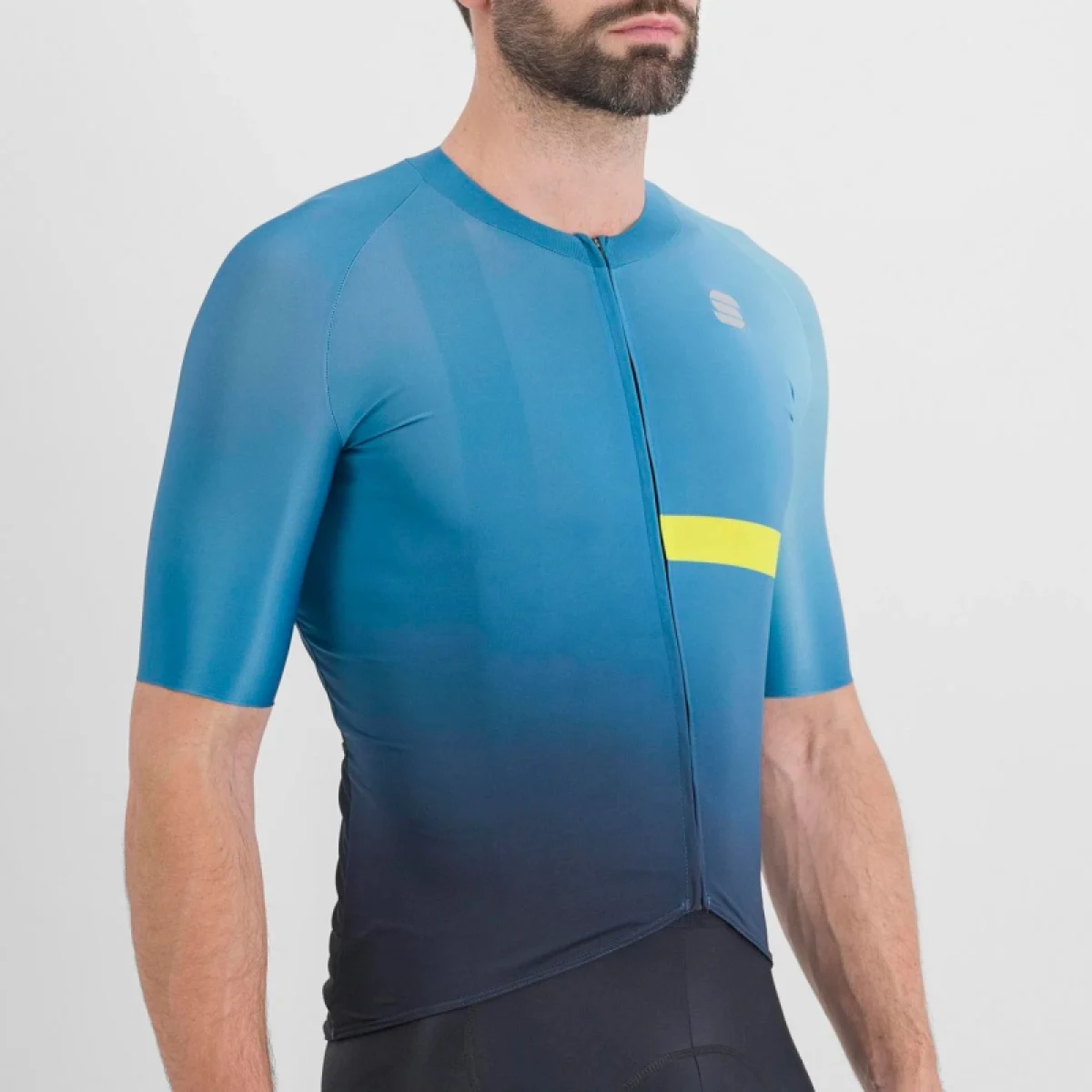 Pánsky cyklistický dres s krátkym rukávom SPORTFUL Bomber jersey, berry blue cedar · záber 4