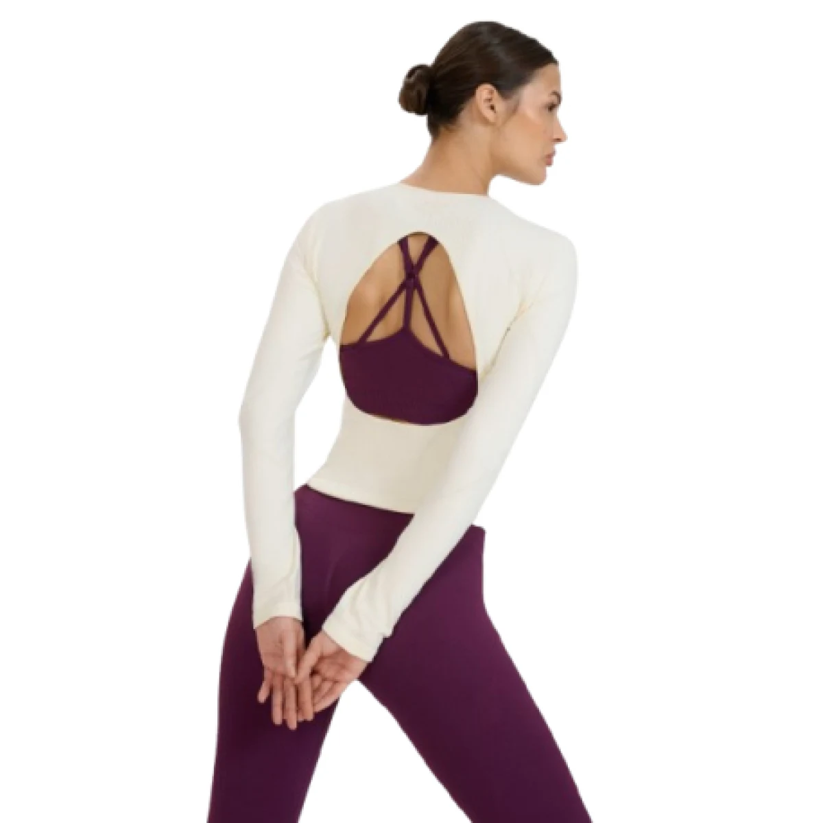 Dámske tréningové tričko s dlhým rukávom 4F LONGSLEEVE FNK F403-11S-OFF WHITE · záber 1