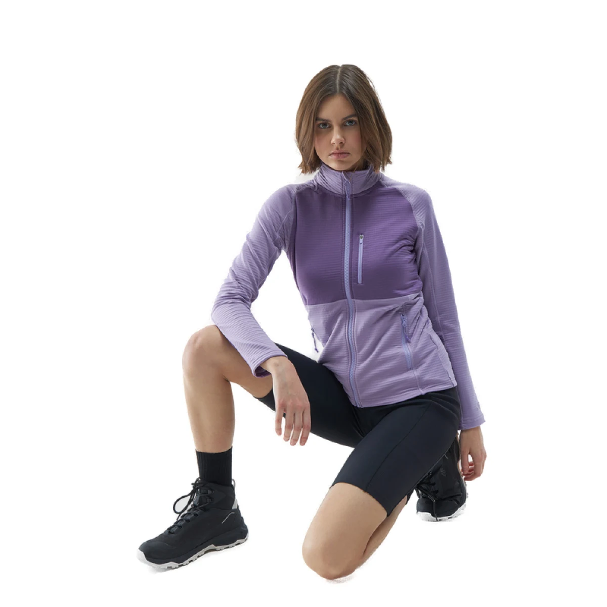 Dámska turistická mikina so zipsom 4F SWEATSHIRT FNK-4FWSS24TFSWF316-52S-LIGHT VIOLET · záber 5