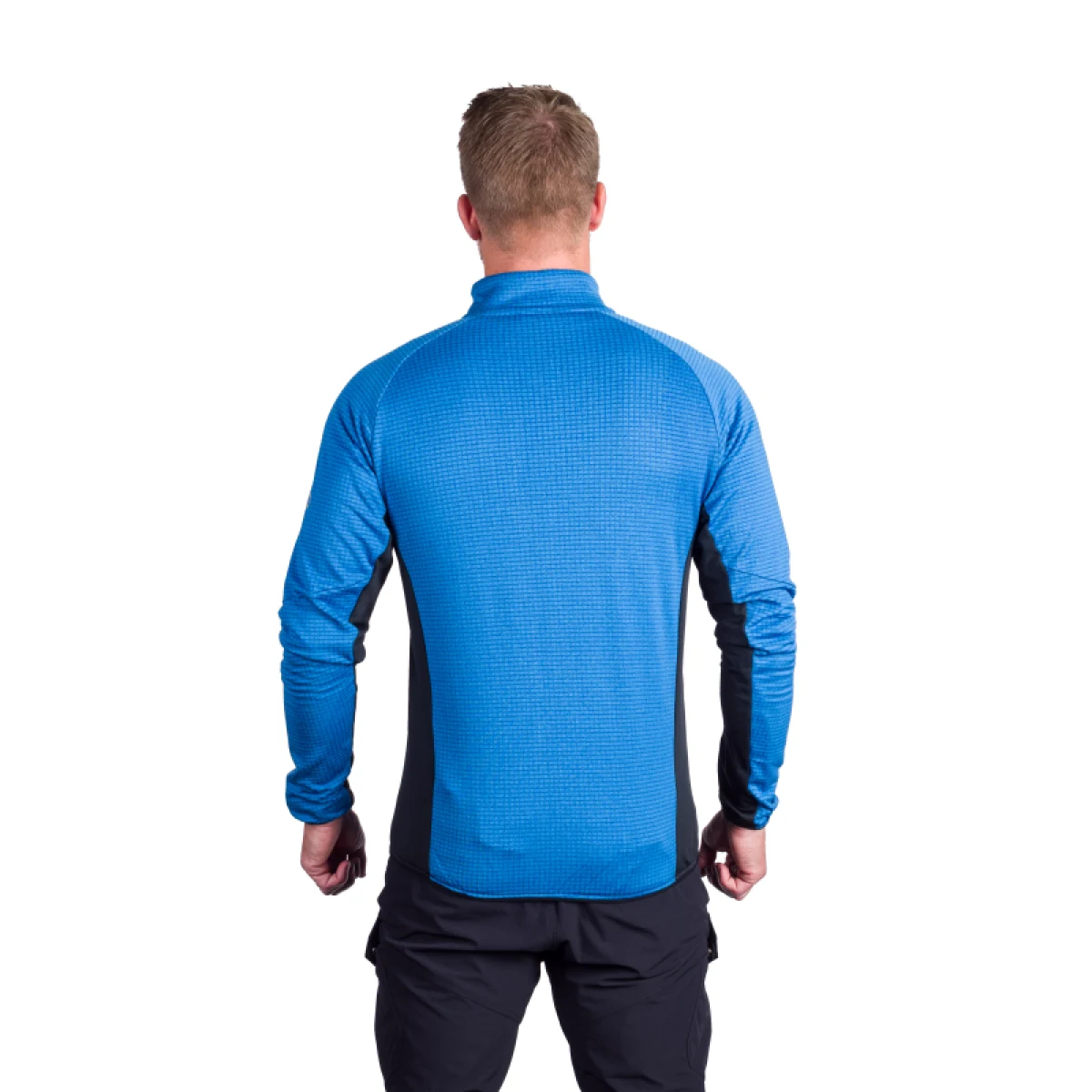 Pánska turistická mikina so zipsom NORTHFINDER PRIMO-282blueblack · záber 3