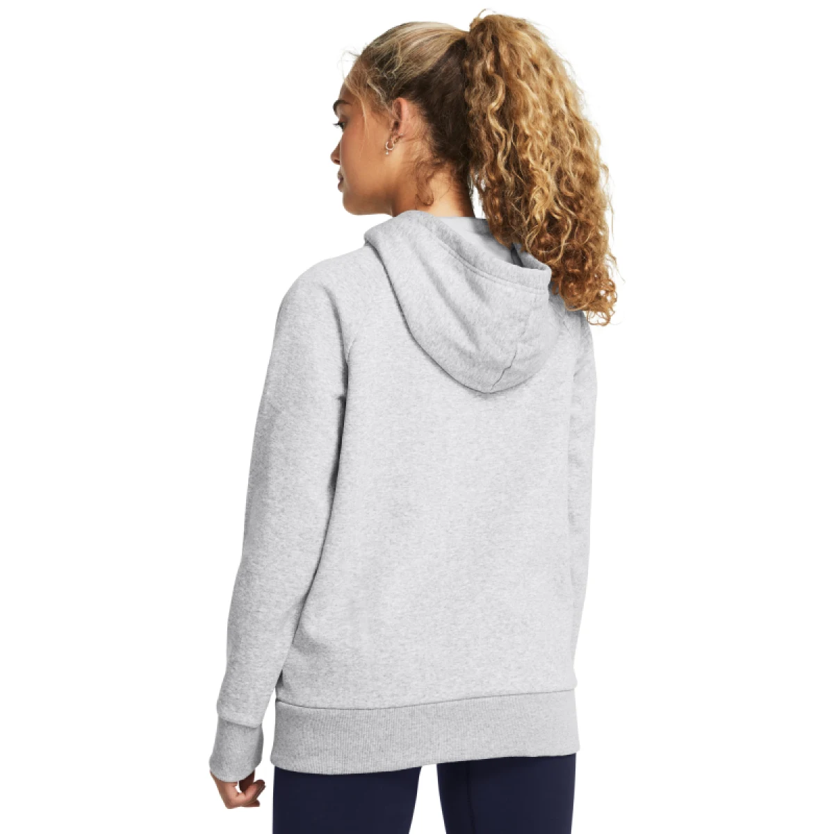 Dámska zateplená mikina s kapucňou UNDER ARMOUR Rival Fleece Wordmark Hoodie-GRY · záber 2
