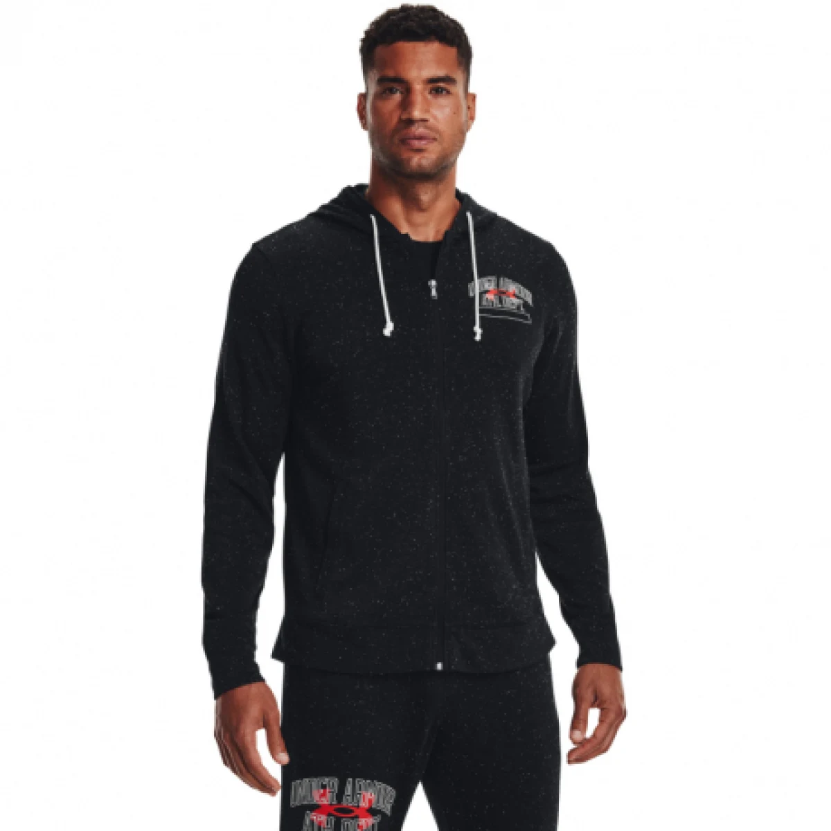 Pánska mikina s kapucňou UNDER ARMOUR UA Rival Try Athlc Dep FZ HD-BLK · záber 1