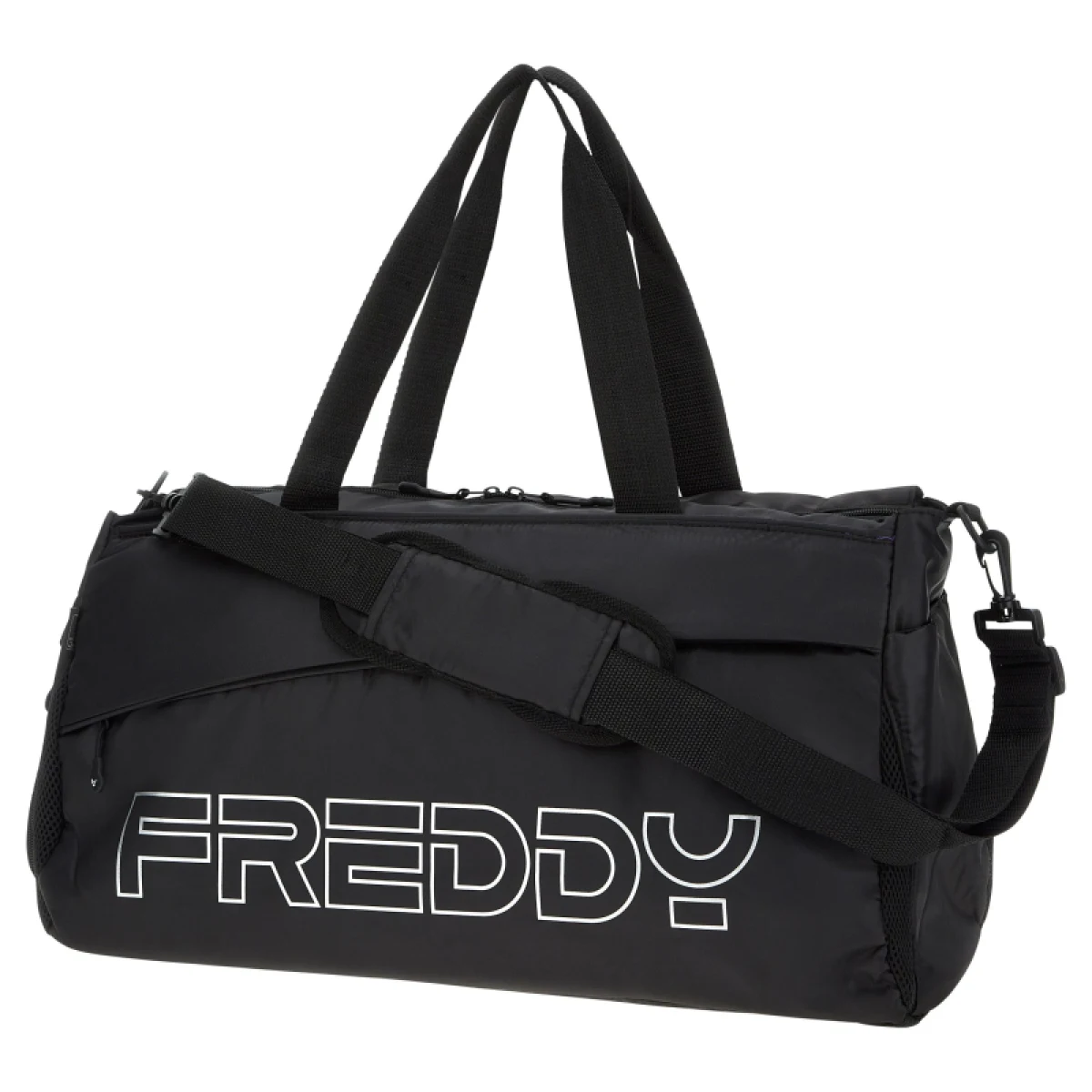 Dámska cestovná taška FREDDY Duffel bag with maxi print-Black · záber 2
