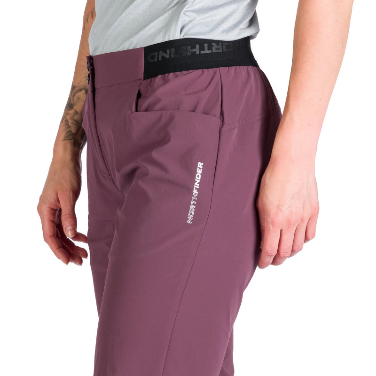 Dámske turistické 3 4 nohavice NORTHFINDER CAROLE-481-plum · záber 5