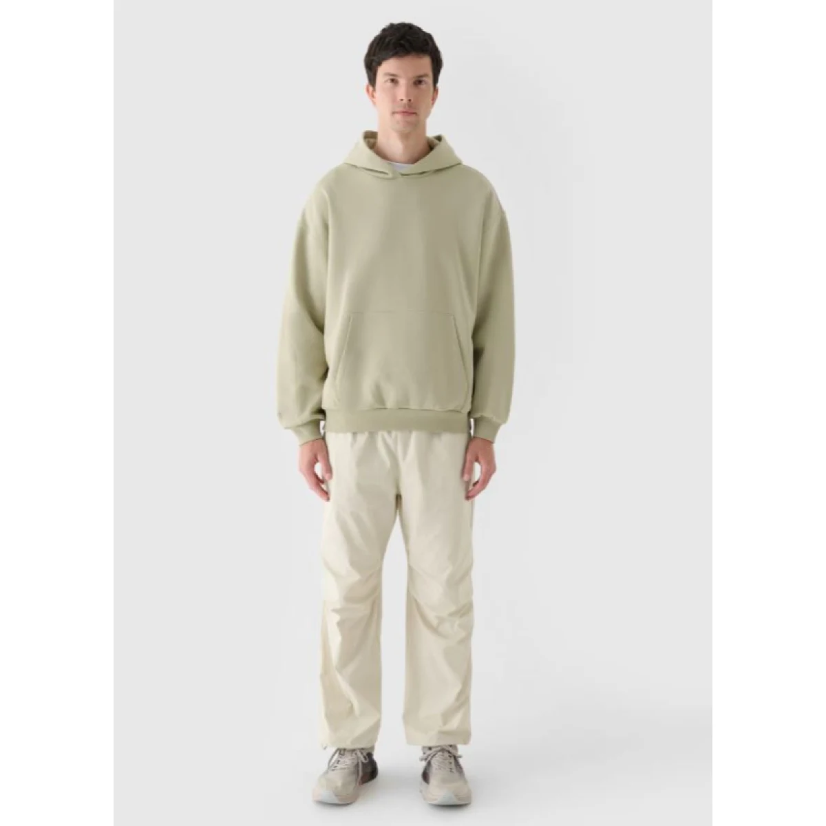 Pánska mikina s kapucňou 4F SWEATSHIRT-WAW24TSWSM1311-44S-OLIVE · záber 5