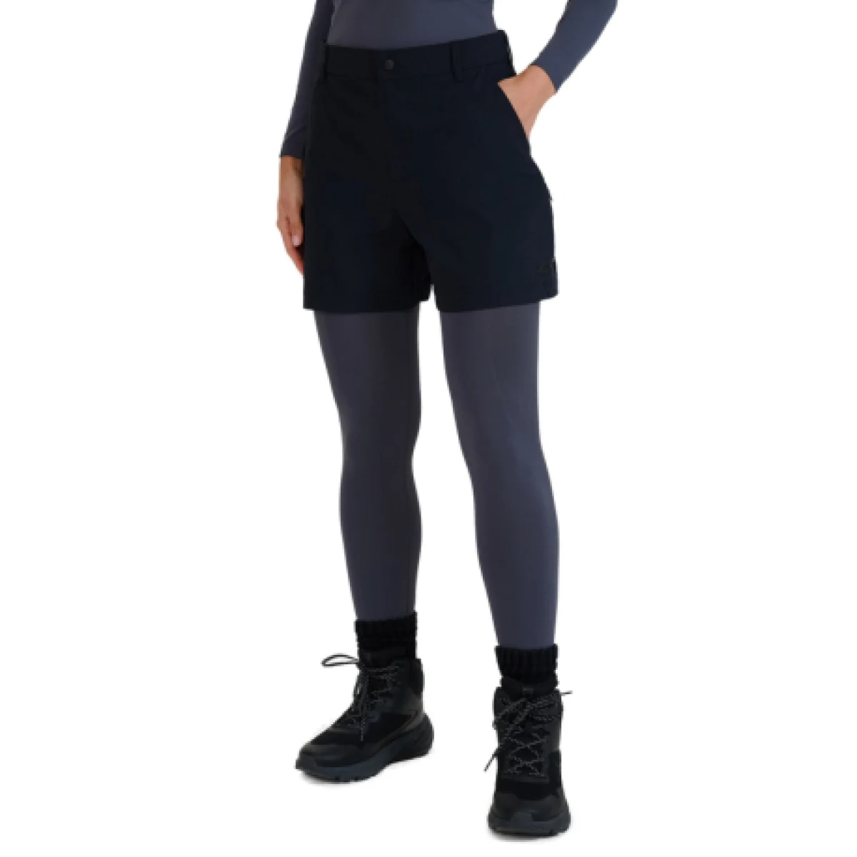 Dámske turistické kraťasy 4F SHORTS FNK-WSS25TFSHF0994-20S-DEEP BLACK · záber 1