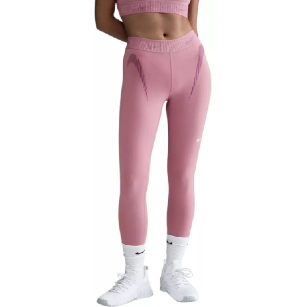 Dámske legíny NIKE PRO W NP DF MR 7 8 TIGHT TT GRX-699-Pink · záber 1