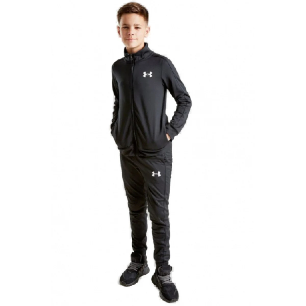 Chlapčenská tepláková súprava UNDER ARMOUR UA Knit Track Suit-BLK · záber 1