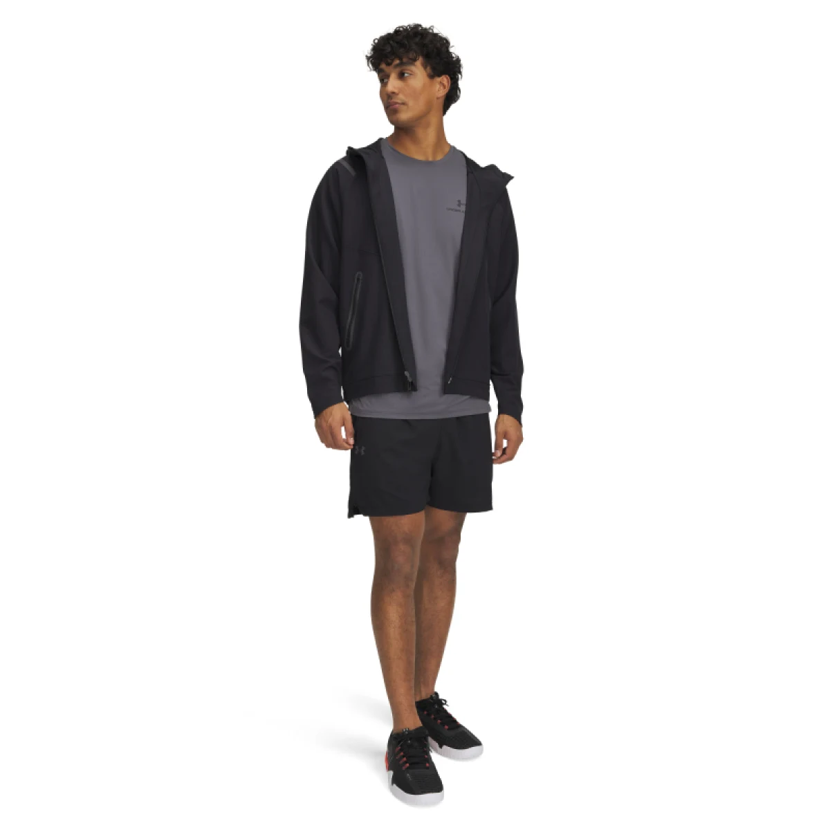 Pánske tréningové kraťasy UNDER ARMOUR Vanish Woven 6in Graphic Sts-BLK · záber 4