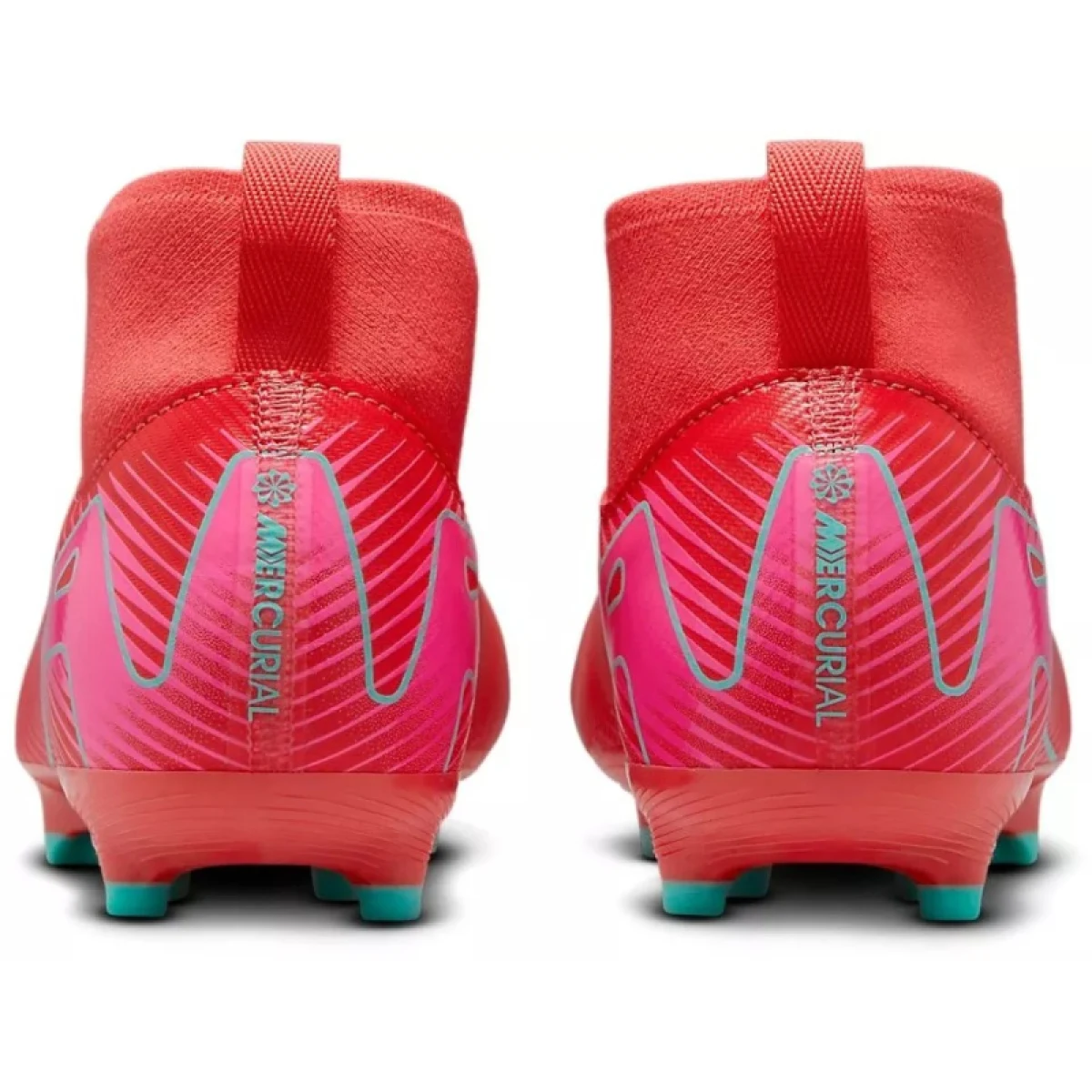 Chlapčenské futbalové kopačky outdoorové NIKE Mercurial Superfly 10 Academy Jr FG MG ember glow aurora green · záber 5