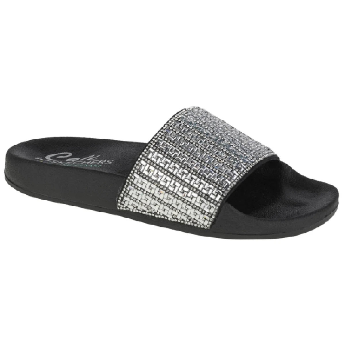 Dámske šlapky (plážová obuv) SKECHERS Pops Up New Spark W black silver · záber 1