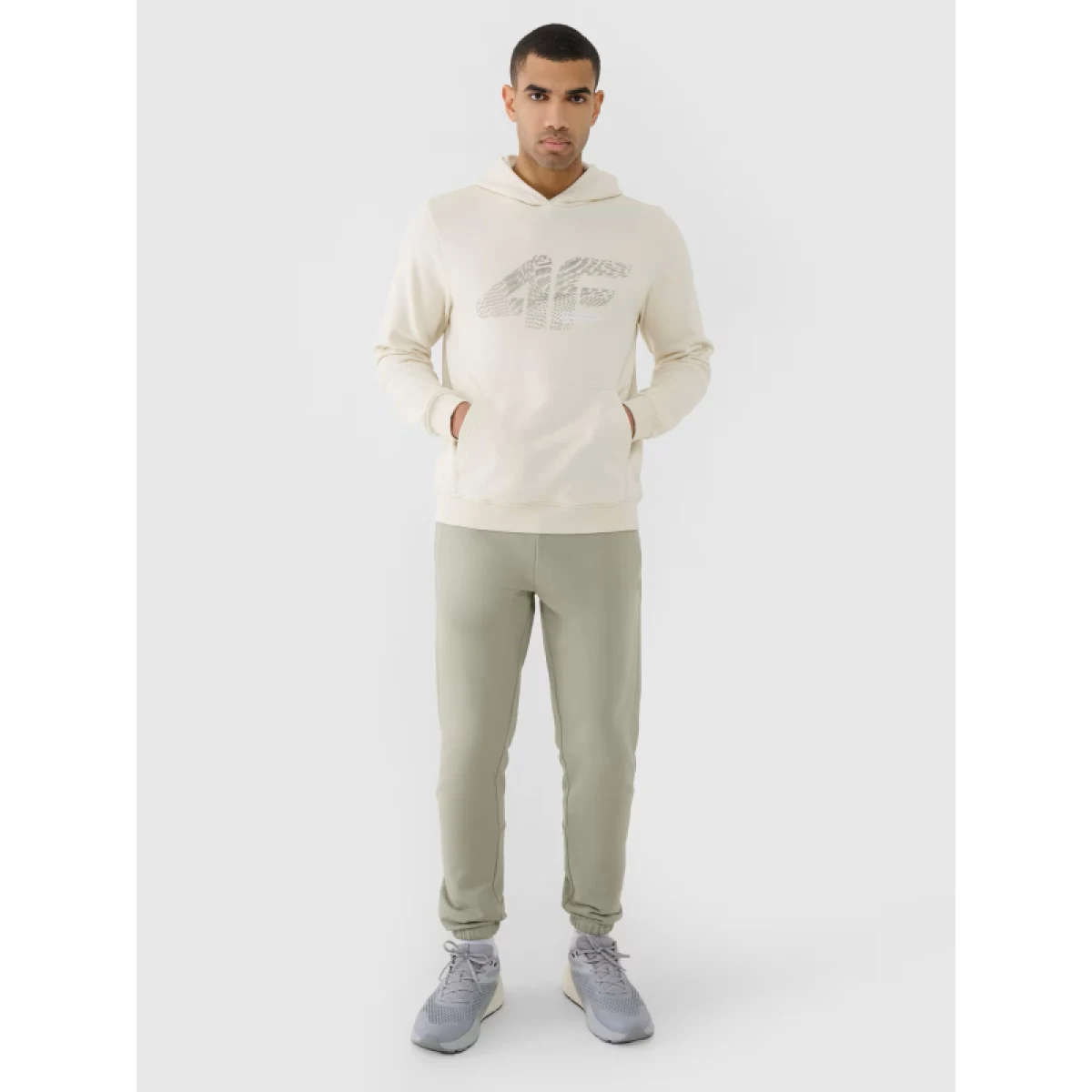 Pánska mikina s kapucňou 4F SWEATSHIRT M1585-12S-CREME · záber 5