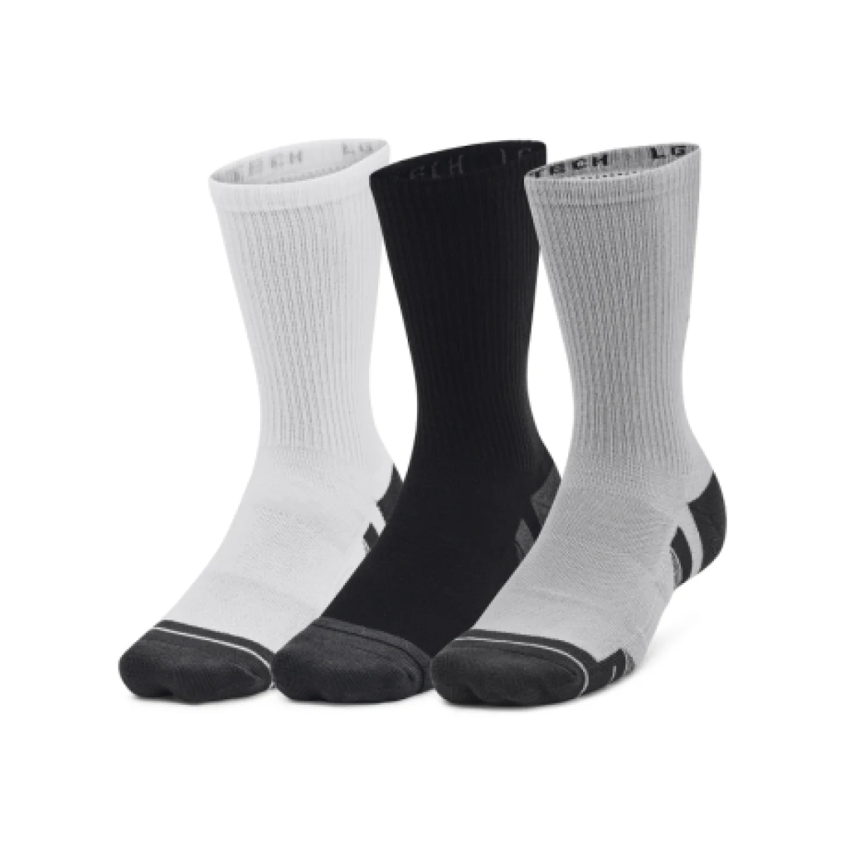 Ponožky UNDER ARMOUR 3 PACK-UA Performance Tech Crew-GRY · záber 1