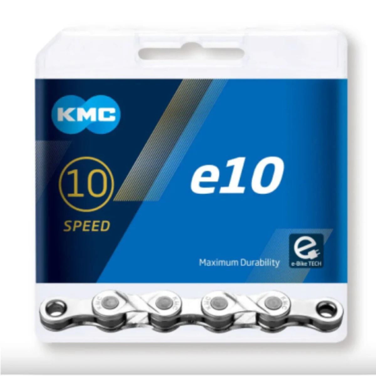Reťaz na bicykel KMC X 10-E strieborná 122 links · záber 1