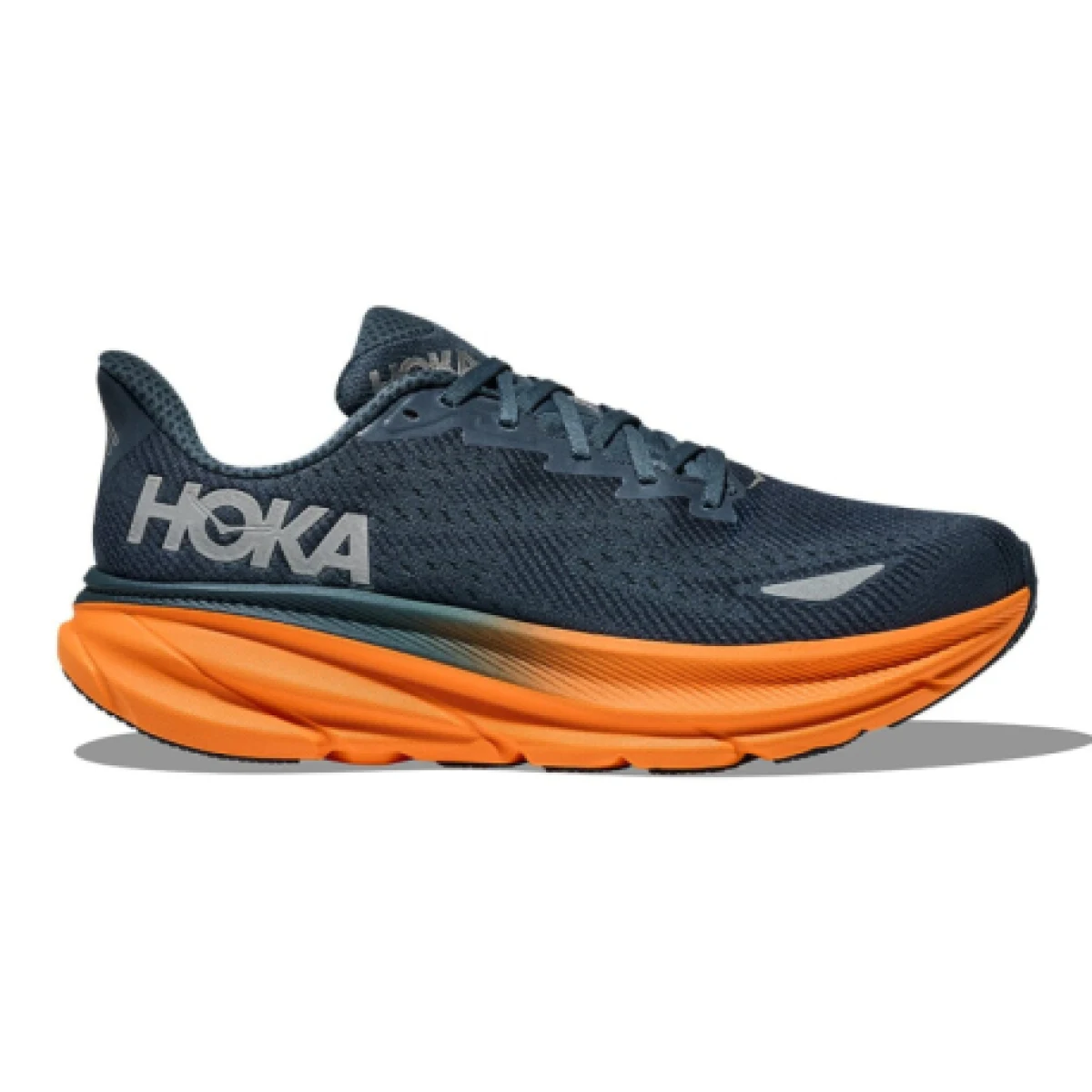 Pánska bežecká obuv HOKA Clifton 9 GTX M stormy skies orange zest · záber 1