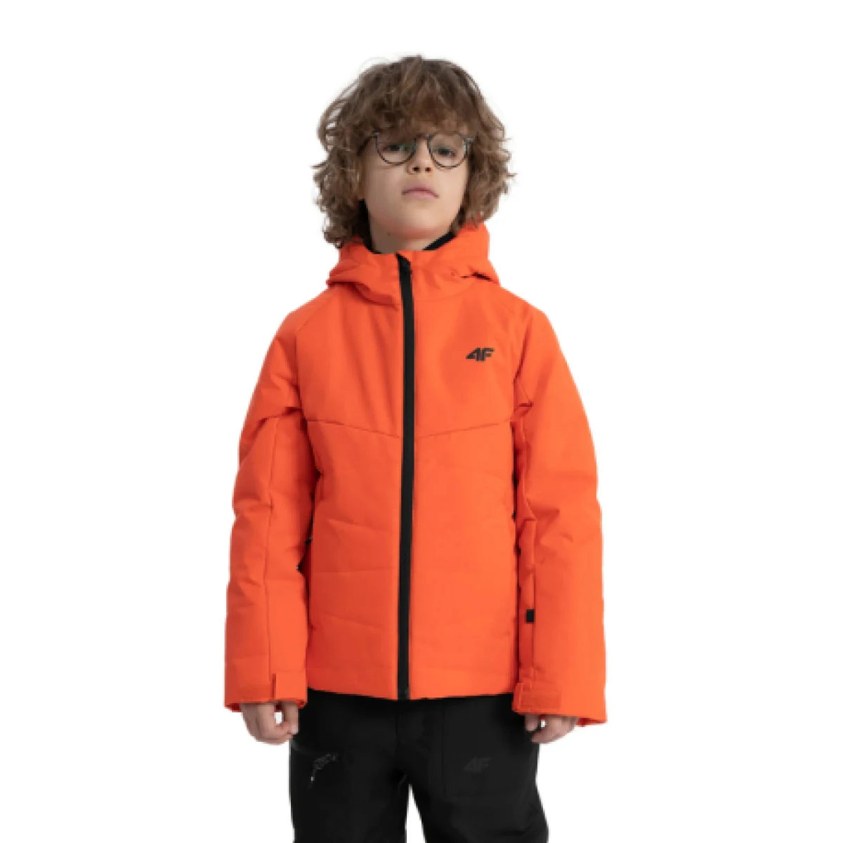 Chlapčenská lyžiarska bunda 4F JUNIOR TECHNICAL JACKET-JAW23TTJAM298-70S-ORANGE · záber 1
