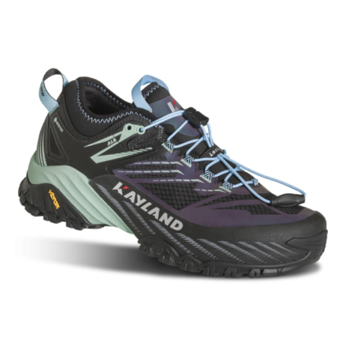 Dámska nízka turistická obuv KAYLAND Duke Ws Gtx, Black Light green · záber 1