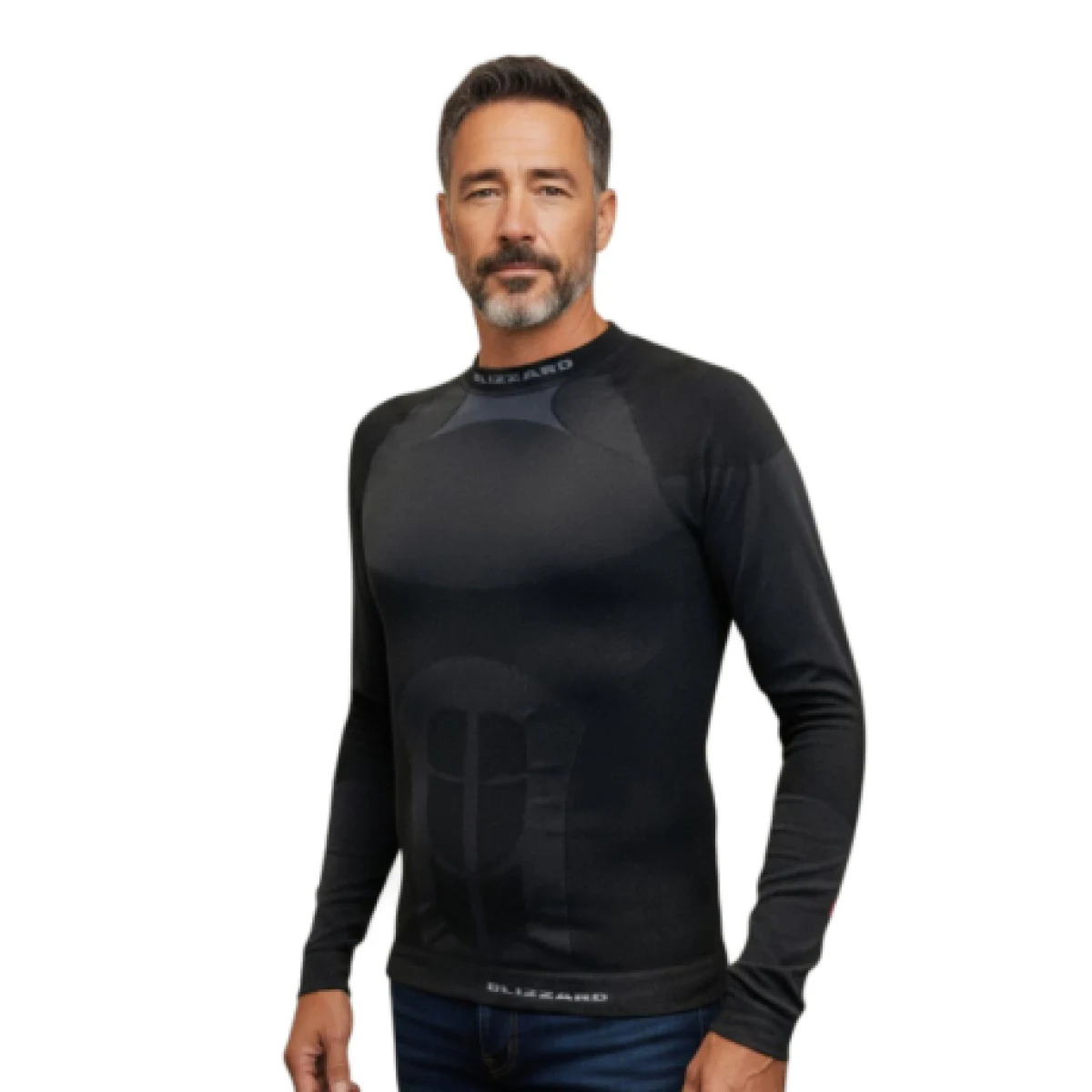 Pánske termo tričko s dlhým rukávom BLIZZARD Essential mens long sleeve, anthracite · záber 1