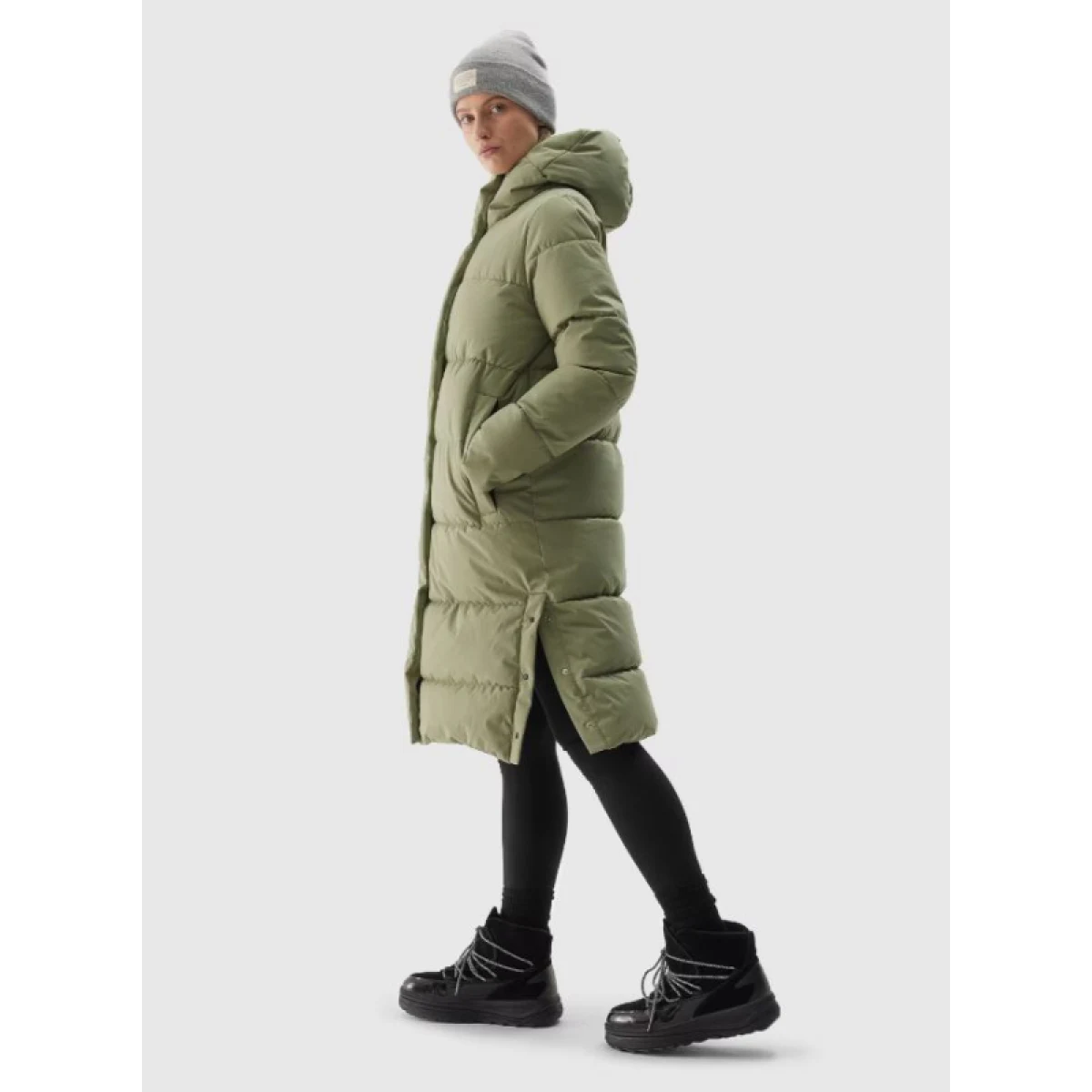 Dámska bunda 4F DOWN JACKET-WAW24TDJAF476-43S-KHAKI · záber 5
