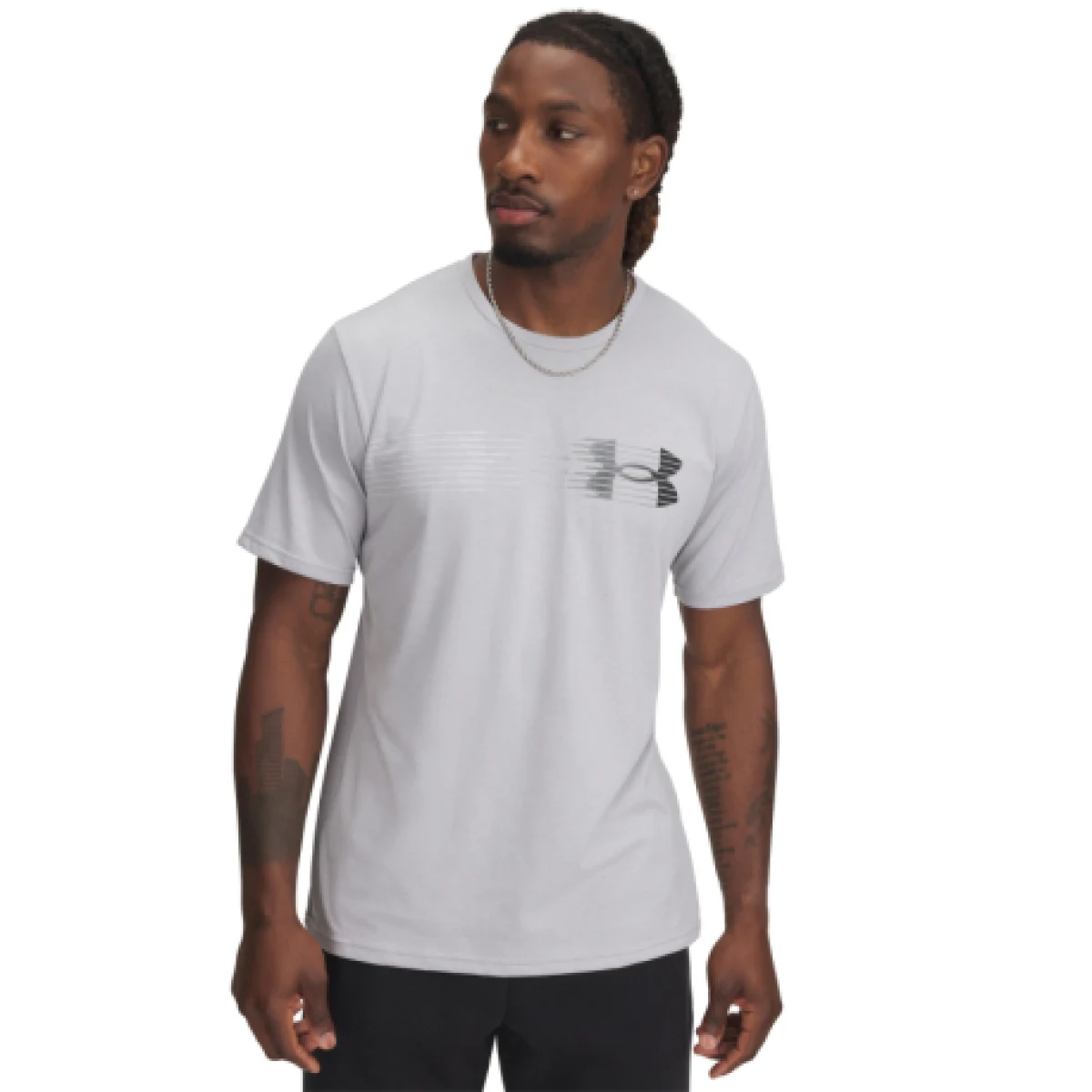 Pánske tričko s krátkym rukávom UNDER ARMOUR UA M LC FLY IN LOGO SS-GRY · záber 1