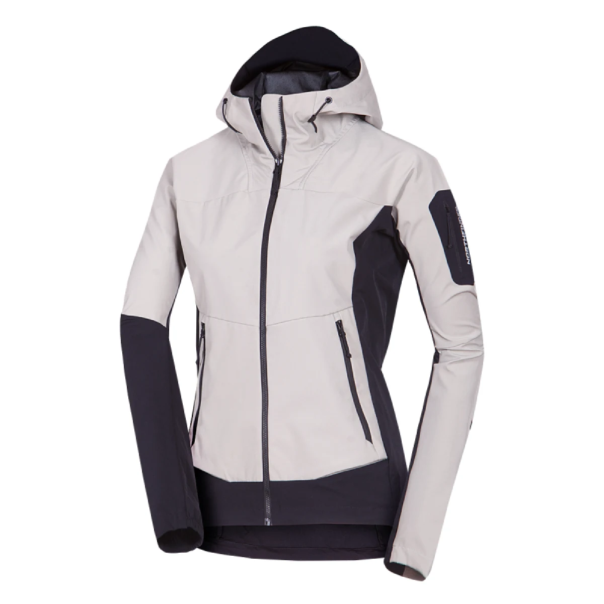 Dámska turistická softshellová bunda NORTHFINDER JANELL-807lightgreenblack · záber 4