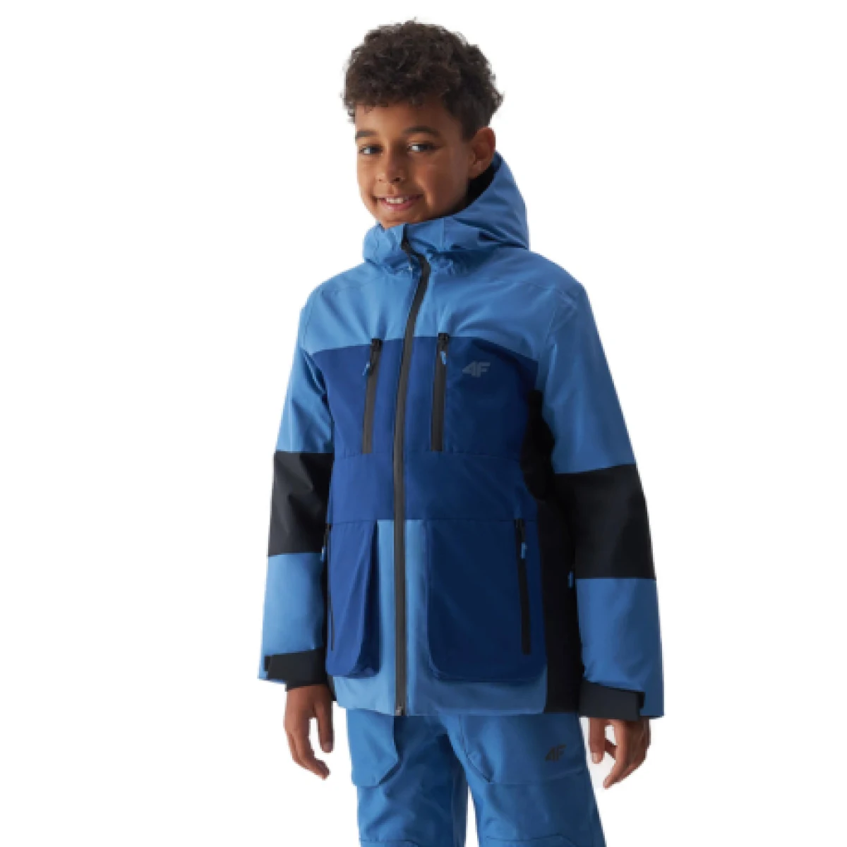 Chlapčenská lyžiarska bunda 4F JUNIOR TECHNICAL JACKET-JAW23TTJAM301-33S-BLUE · záber 1