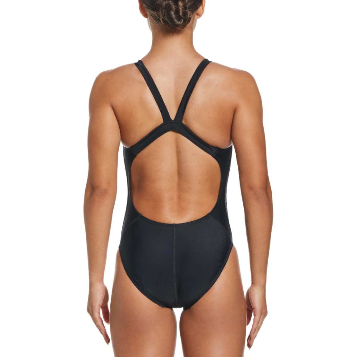 Dámske plavecké jednodielne plavky NIKE SWIM LOGO TAPE FASTBACK OP BLAC-BLACK · záber 2