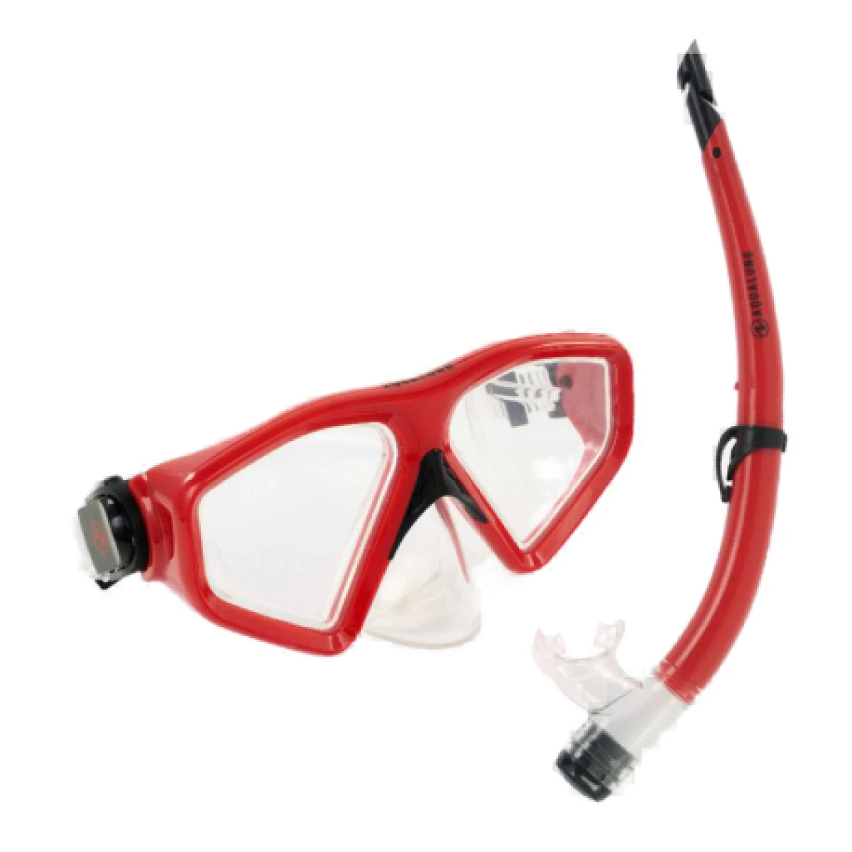Potápačský šnorchlovací set AQUALUNG SATURN COMBO TRANSPARENT RED · záber 1