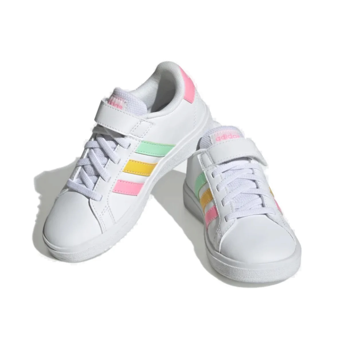 Dievčenská rekreačná obuv ADIDAS Grand Court cloud white pulse mint beam pink · záber 4