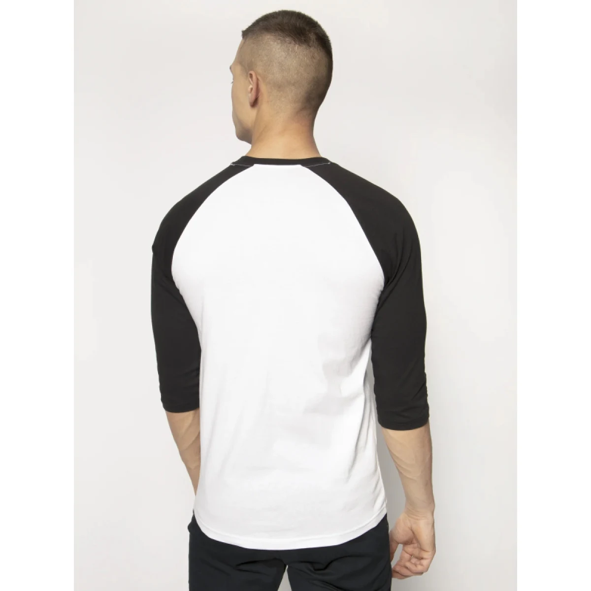 Pánske tričko s krátkym rukávom VANS STYLE 76 RAGLAN-WHITE-BLACK · záber 3