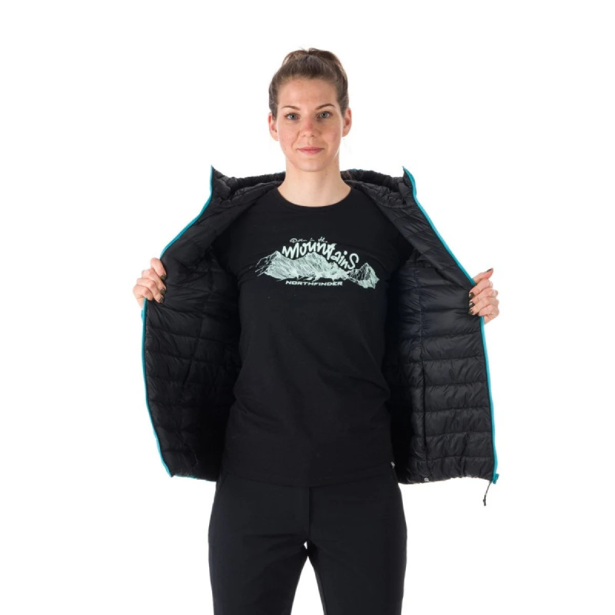 Dámska turistická bunda NORTHFINDER ANNIE-580-azureblueblack · záber 5